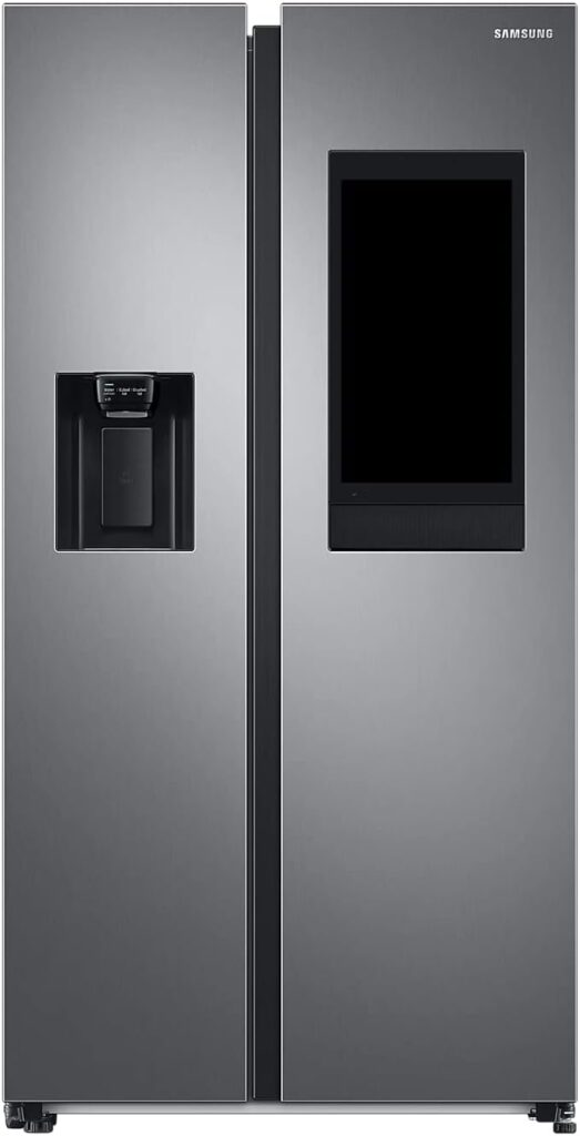 614 Litre Side-By-Side American Fridge Freezer - Brushed Steel