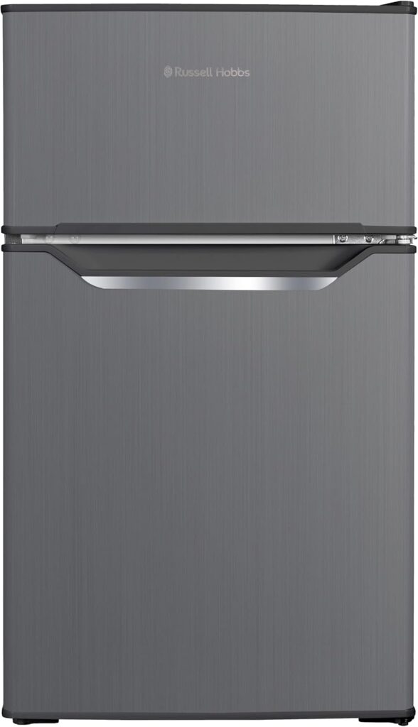 Russell Hobbs RH48UCFF2SS Freestanding Undercounter Fridge Freezer, LED light, 85 litres, Stainless Steel, Noise level: decibels 40