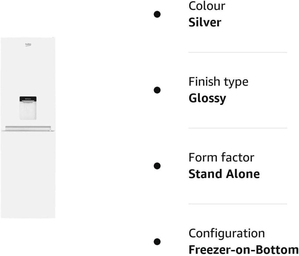 Beko Freestanding Combi Fridge Freezer with Stored Water Dispenser           [Energy Class A]