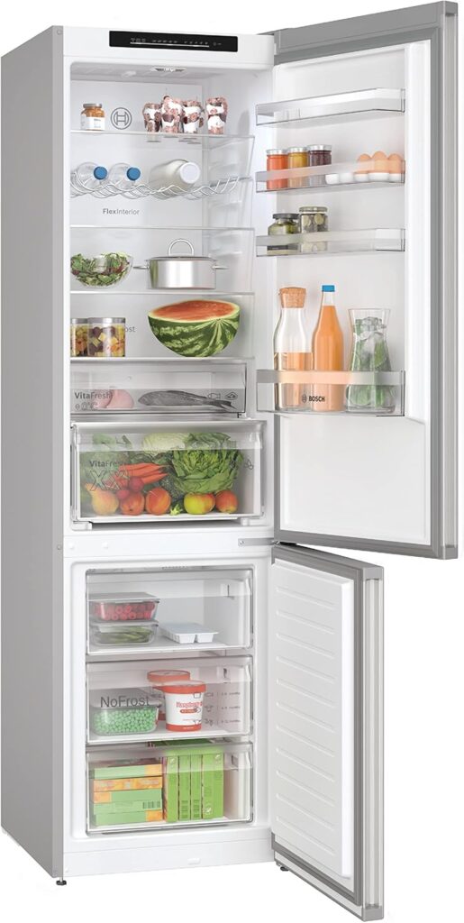 Bosch KGN27NWFAG Serie 2 Freestanding Fridge Freezer with No Frost, Reversible Doors and SuperFreeze, 182.4cm, 256L capacity, 55cm wide - White           [Energy Class F]